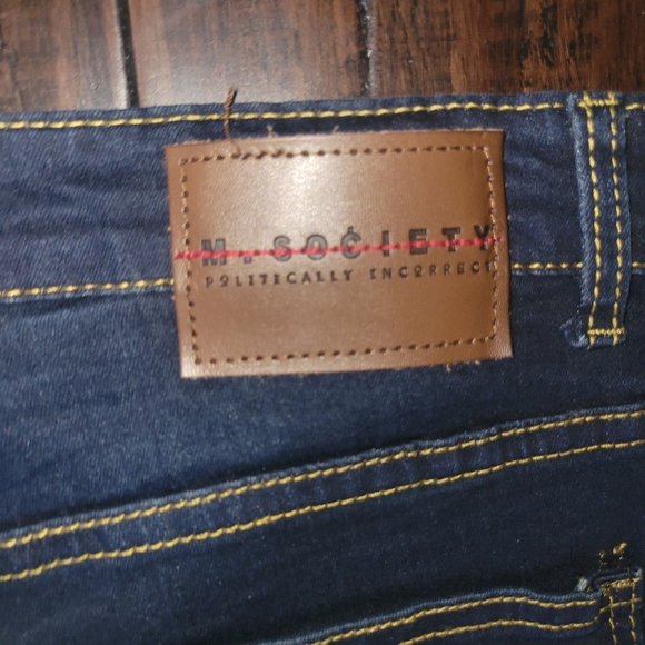 M. Society Slim Straight Distressed Jeans sz 34x32 - Picture 6 of 6